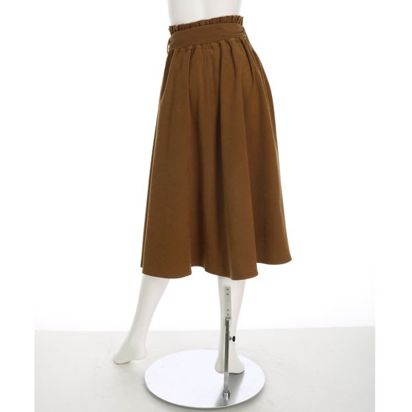 リボンベルト付きフレアスカート