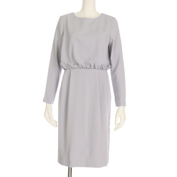 ウエスト切り替えデザインIラインワンピース