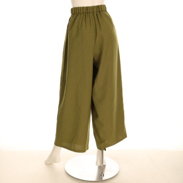 ベルトボタンデザインワイドパンツ