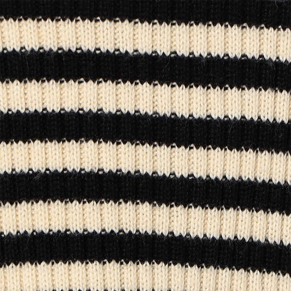 シンプルクルーネックリブニット