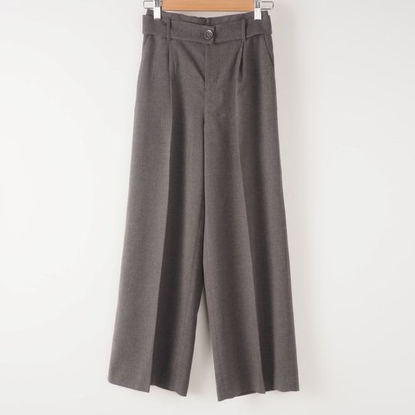 ベルト付きタックワイドパンツ