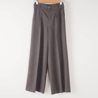 ベルト付きタックワイドパンツ