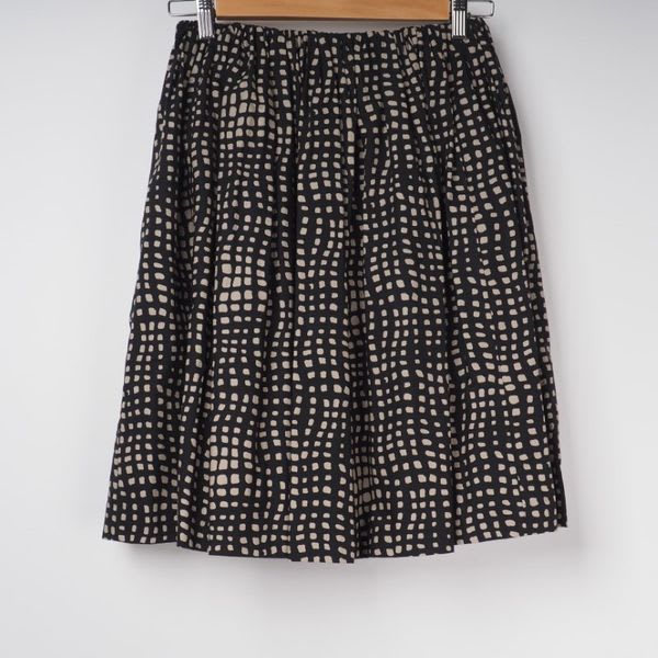 スクエアプリントギャザースカート