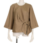 サイドリボンブラウス