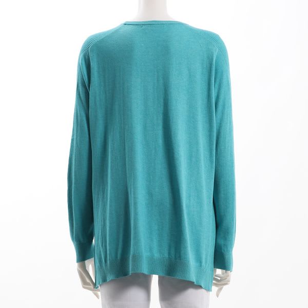 サイドスリットクルーネックニット