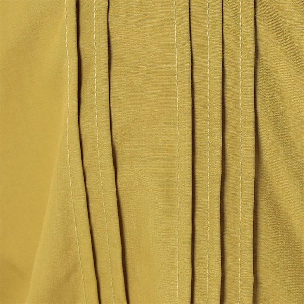 ピンタック前開きバンドカラーシャツ