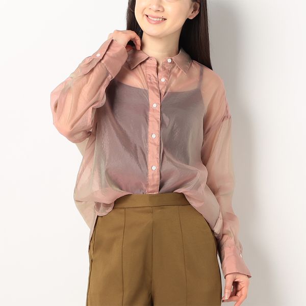 シンプルデザインシアーシャツ