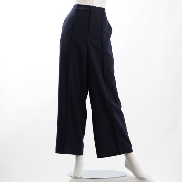 バックゴムセンターシームストレートパンツ