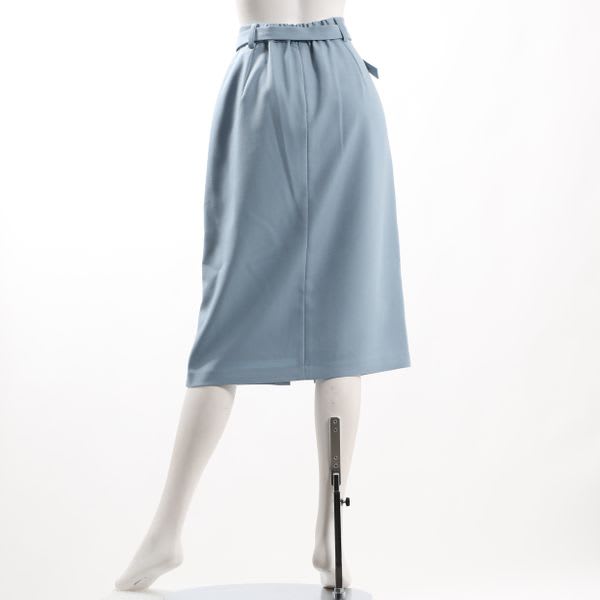 ウールライクウォッシャブルベルト付きスカート