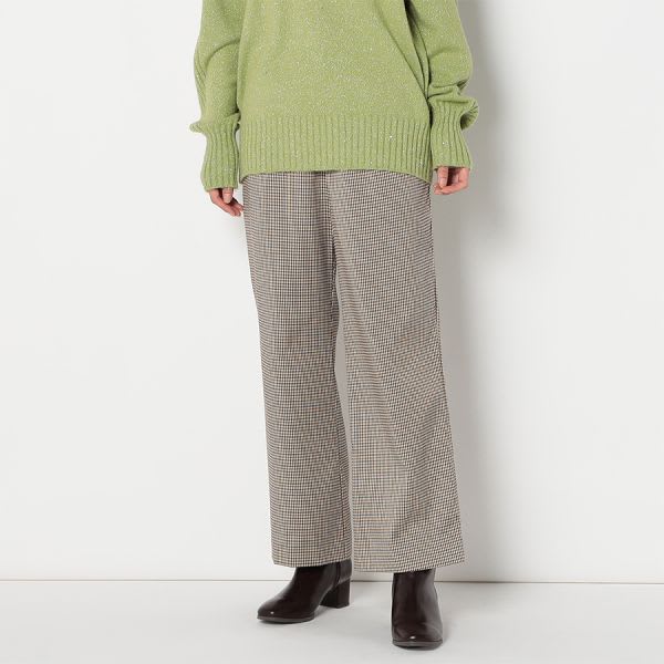 ガンクラブチェックストレートパンツ