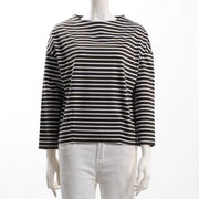 オフネックボーダー柄カットソー