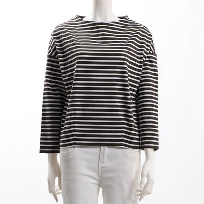 オフネックボーダー柄カットソー