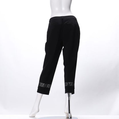裾レーステーパードパンツ