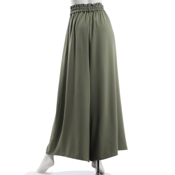 プリーツデザインフレアパンツ