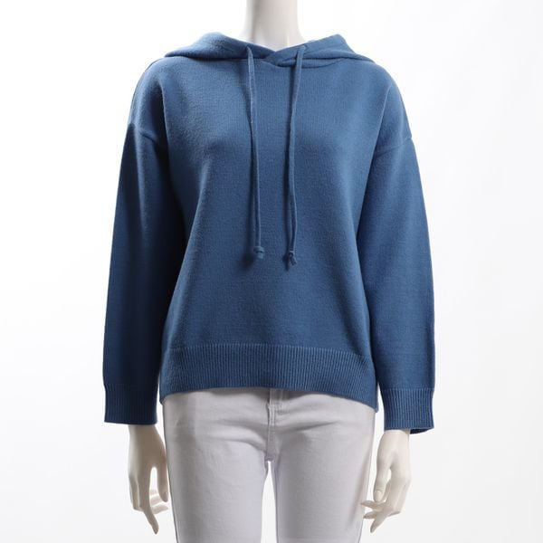 シンプルデザインニットフーディ