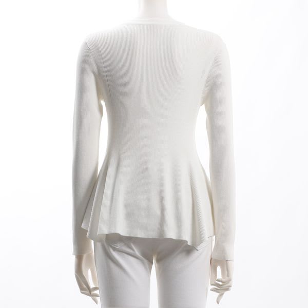 ぺプラムデザインリブニット