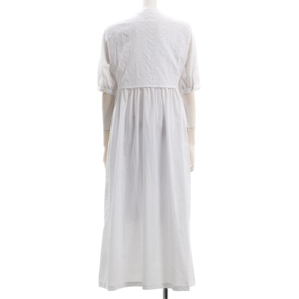 カットワークレースレイヤード風ワンピース