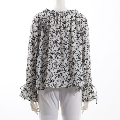 花柄リボンブラウス