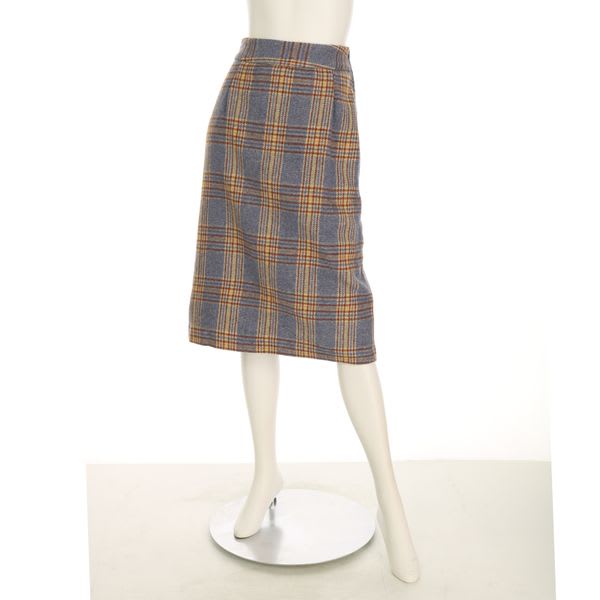 チェック柄タイトスカート