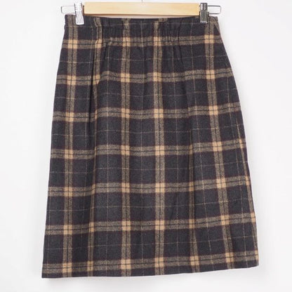 チェック柄ウエストスカート