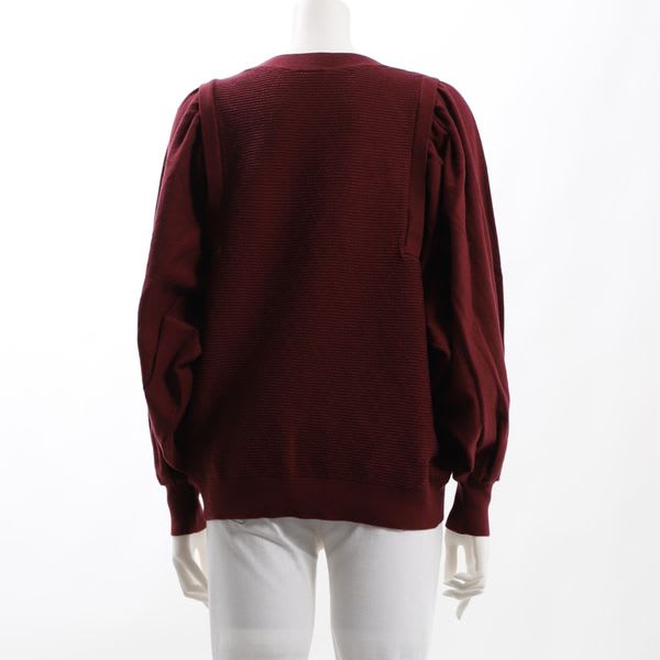 ボリューム袖レイヤード風ニット