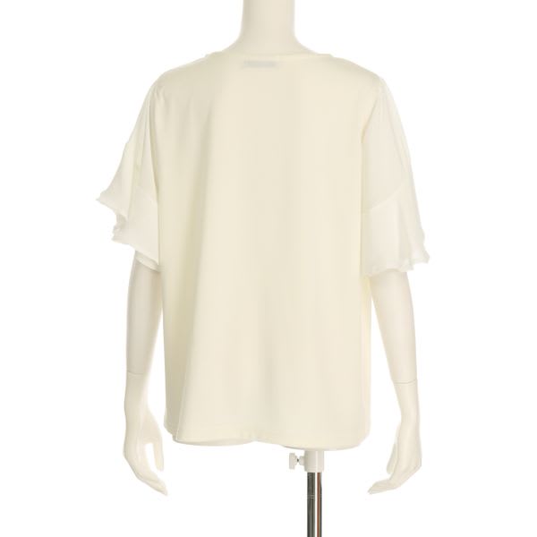 螺旋ラッフル袖カットソー