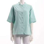 バンドカラーブラウス