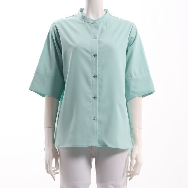 バンドカラーブラウス