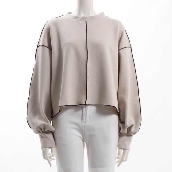 バイカラーラインカットソー