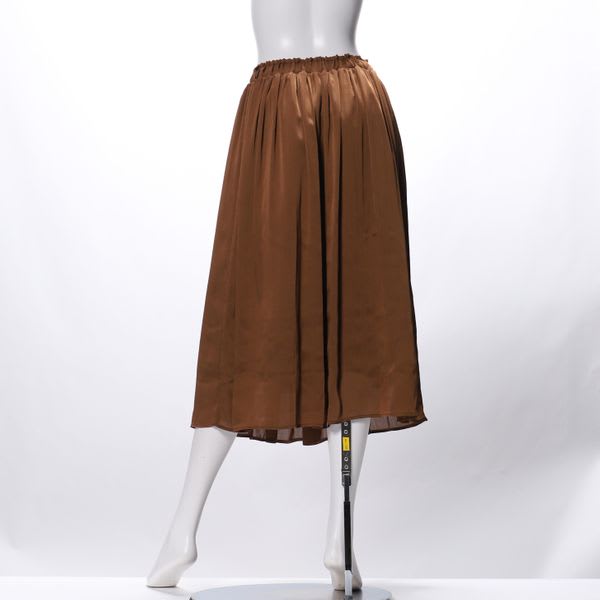 サテン楊柳ギャザースカート