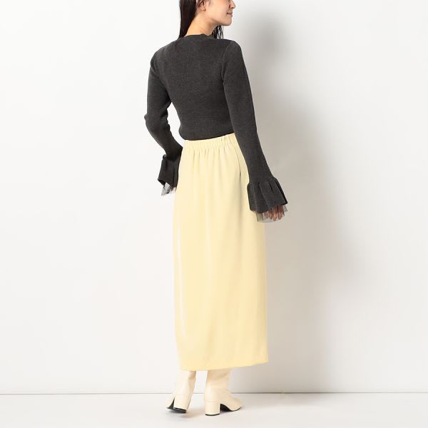 レイヤードデザインフレアスリーブニット