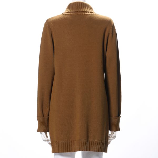 ハイゲージ編み長め丈ニット