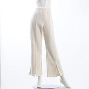 裏起毛スリットフレアパンツ