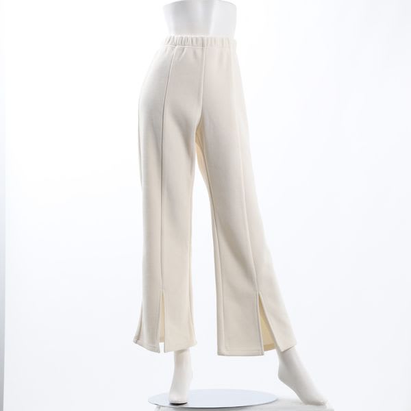 裏起毛スリットフレアパンツ