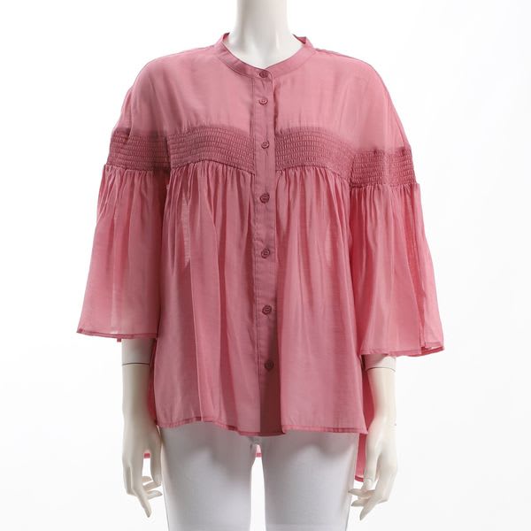 ゴムシャーリングブラウス