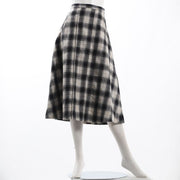 オンブレチェックフレアスカート