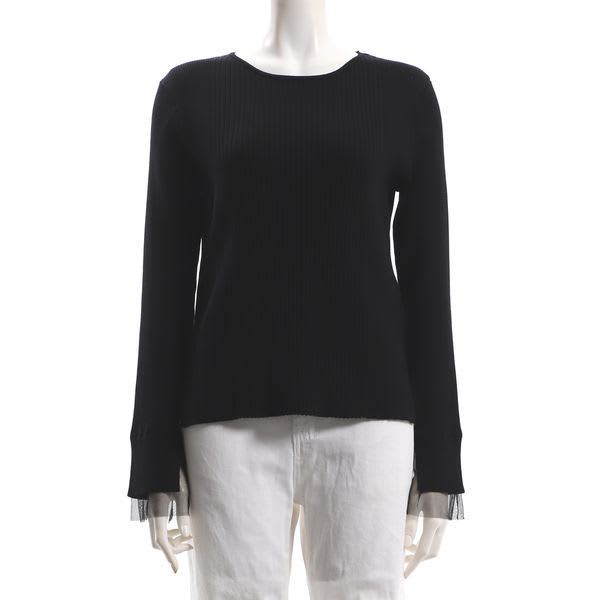 レイヤードデザインリブニット