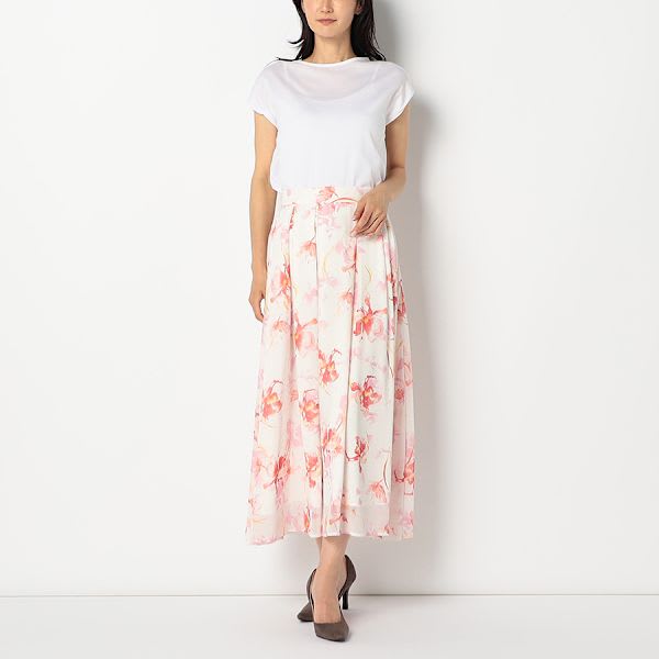 花柄フレアスカート