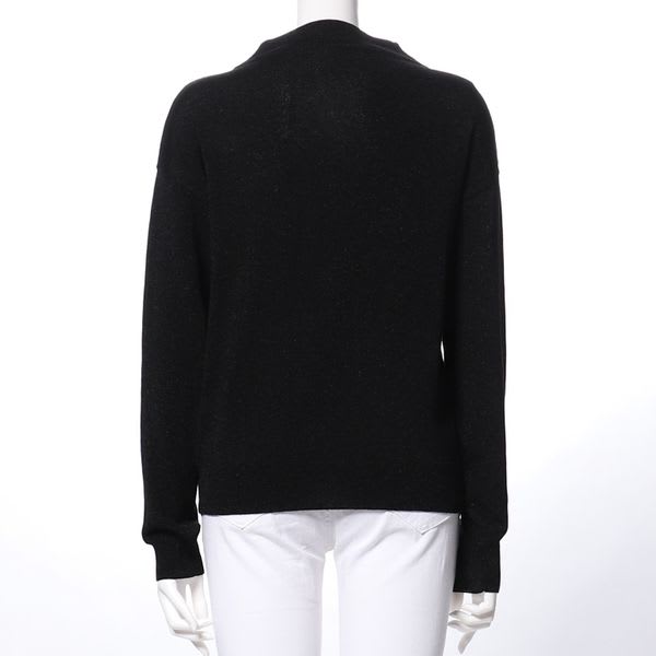 ラメ入りドロップショルダーオフネックニット