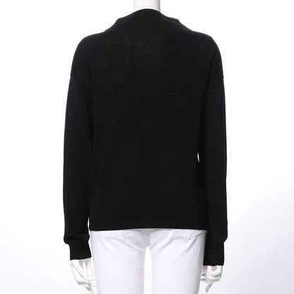 ラメ入りドロップショルダーオフネックニット