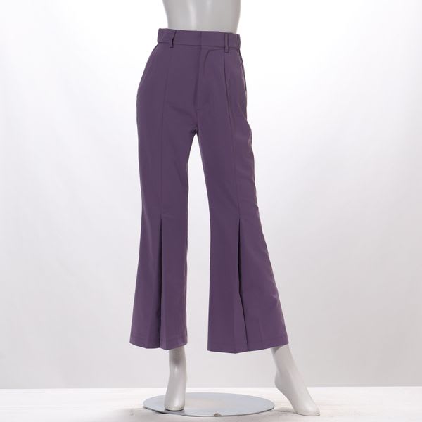 裾デザインフレアパンツ