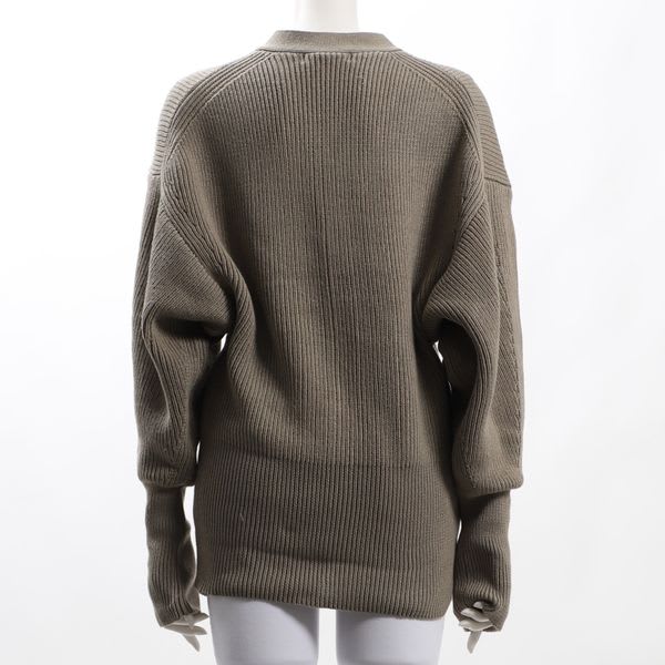 ドルマンスリーブリブニットカーディガン