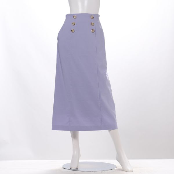 フロントボタンセミタイトスカート