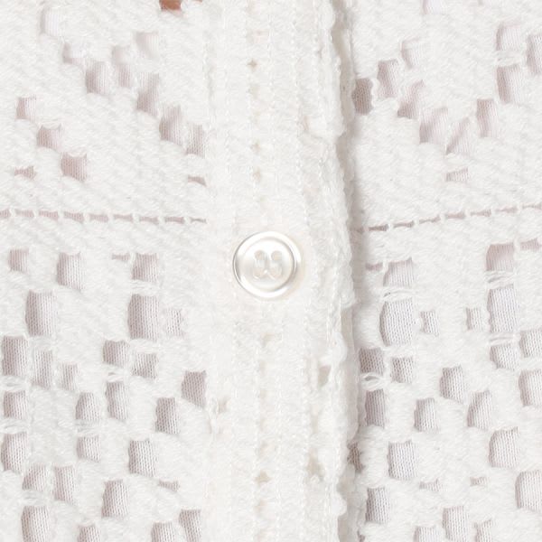 透かし模様レースシャツ