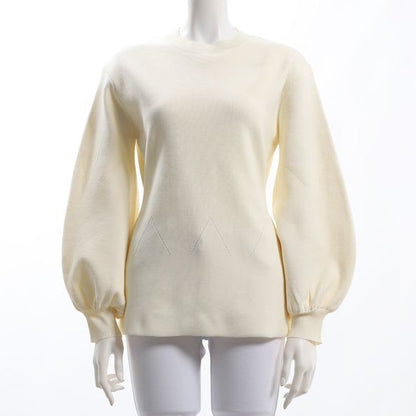 ボリュームスリーブクルーネックニット