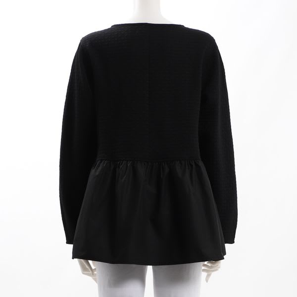 裾フリル異素材切り替えカットソー