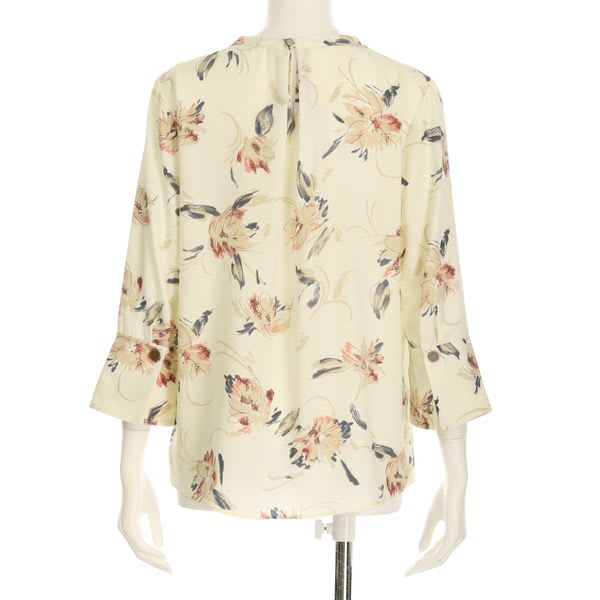 花柄Aラインブラウス