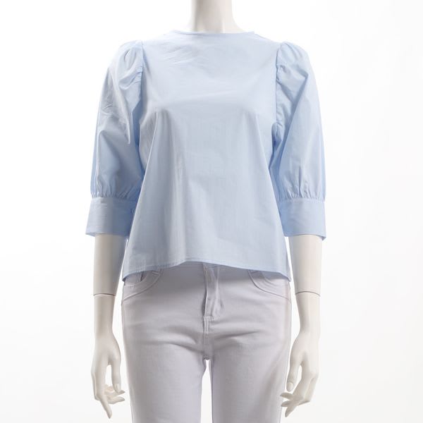 パフスリーブコットンブラウス