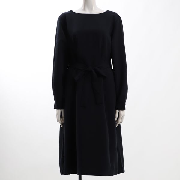 ウエストリボンバックスリットワンピース