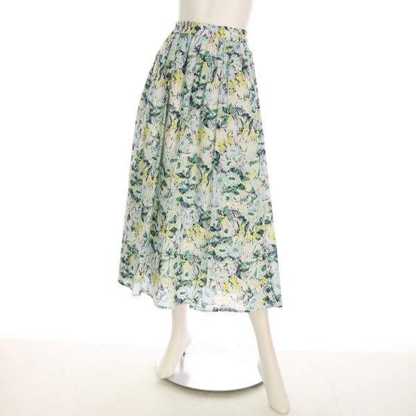 ボタニカル花柄ロングスカート